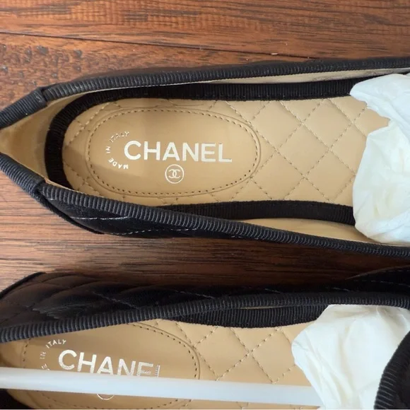 Chanel Black Leather Loafers Moccasins - Picture 5 of 12
